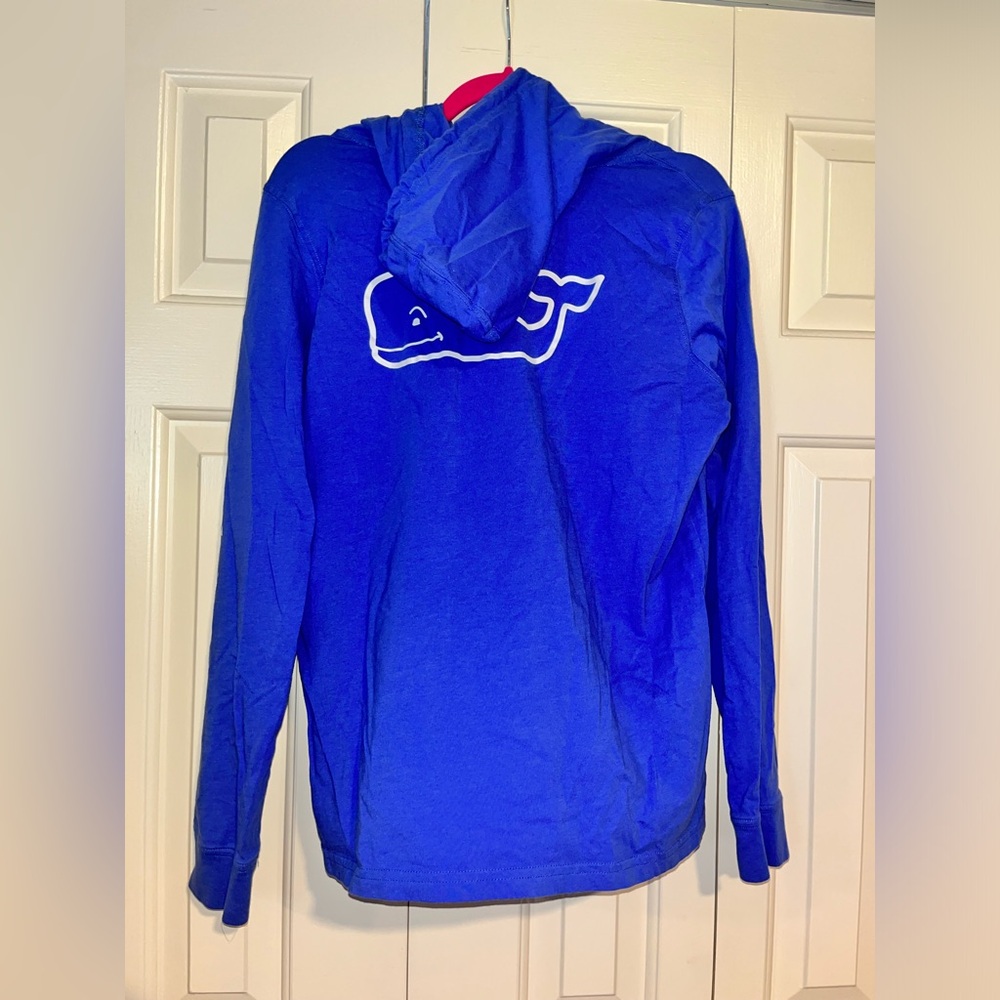 Vineyard Vines Women's Blue Long Sleeve Hooded‎ Pullover Top Size Large